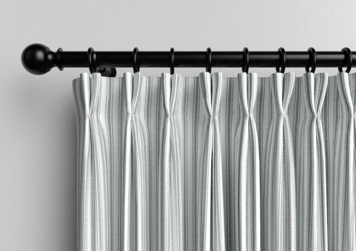 Lace Stripes, Sage - Made to Measure Curtains - Image 10